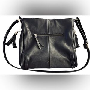 MMS Design Studio Black Crossbody Bag with Adjustable Strap